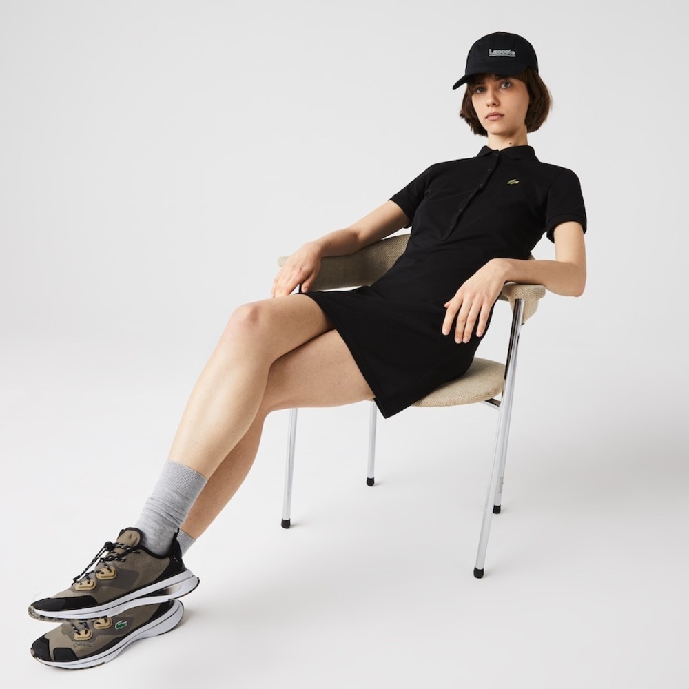 Lacoste polo dress. Black. Size 32